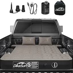 DikaSun Truck Bed Air Mattress 5.5'-5.8', Cordless Rechargeable Inflatable Truck Bed Mattress, Blow Up Full Size Short Pickup Truck Sleeping Pad for Camping-image-52