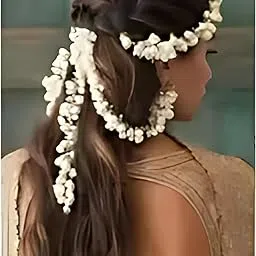 AccessoZone Traditional Gajra Hair Accessories for Women - Elegant Fresh Flower Hair Garland for Weddings, Special Occasions and Festive Celebrations-picture-48