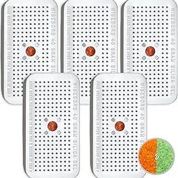 Wisesorb 5 Packs 40g Indicating Silica Gel Dehumidifier Desiccant Tin Canister, Wisetin Orange to Green Color Changing, SG-40 No Cobalt (II) Chloride-Reusable (Pack of 5)-picture-22