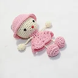 ph artistic Small crochet amigurumi Doll keychain pink color gift item for friends PHC321-picture-50