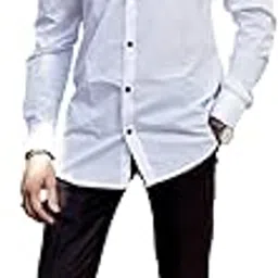 veltrona Men's Embroidered Tiger Design Giza Cotton Slim Fit Bold Chest Stylish Button-Down Shirt-picture-55