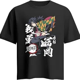 ronin retail Giyu Tomioka Anime Graphic T-Shirt, Black, Cotton, Comfortable Fit, Unisex-picture-39