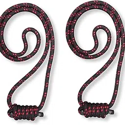 Streetup India® Iyengar Yoga Anti-Gravity Cotton 6FT Long Yoga Wall Rope for Stretch/Flexiblity/Exercise and Iyengar Yoga (Black, 6FT) image 1