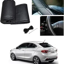autoaddict Auto Addict Leatherite Stiched Steering Cover Black for Tata Tigor-picture-16