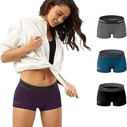freecultr Women's Underwear Antibacterial Micromodal Airsoft | Boy Shorts | Soft Breathable & Moisture-Wicking Innerwear for Ultimate Comfort | No Chafing No Itching Flexible Fit (Pack of 4)-picture-32