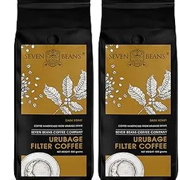 Seven Beans - URUBAGE South Indian Filter Coffee Powder - Coffee: 80%, Chicory: 20%,500 g (Dark Roast) (Pack of 2)-picture-27