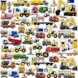 FunBlast Vehicle Theme Stickers Set Kawaii Puffy For Kids, 3D Girls, Aesthetic Sticker, Cute Stickers, Foam Self Adhesive Wall, 20 Cms-picture-15