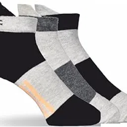 montac Comfortable Non Terry Low Ankle Socks for Men and Women | Breathable and Lightweight Ankle-Length Socks | Ideal for Sports | Casual Wear BLACK/ANTHRA/GREY Pack of 3-picture-41