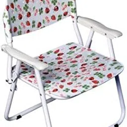 AMAZE Compact| Space-Saving| Foldable Baby Kids Printed Chair| Easy to Carry| Chair with Arm Rest| Powder Coated Iron Frame- Strawberry Print-image-66