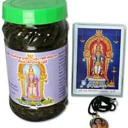 Murugan Frame,Rope with Murugan Pendant(Red or Black), Palani Panjamirtham-470g Jar (Totally Pack of 3) Palani Devasthana panjamirtham-image-37