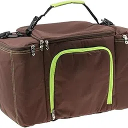 MILAAN Travel Cooler Car Trunk Organizer Camping Insulated Bag Carry Lunch Box Brown (66011491FEZ-picture-35