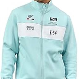 club york Men Sky Blue Full Sleeve Colorblocked High Neck Sweatshirt-picture-37