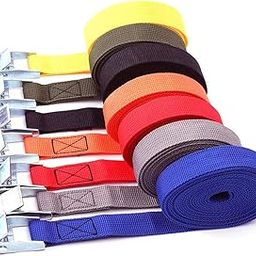 DIY Crafts 2 Mtr, Green, Buckle Tie-Down Belt Cargo Straps for Car Motorcycle Bike with Metal Buckle Tow Rope Strong Ratchet Belt f(2 Mtr, Green)-picture-6