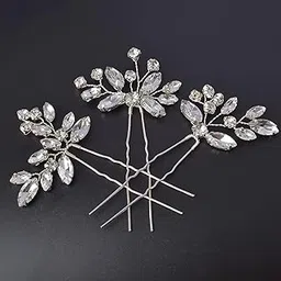 Shidara Bridal Hair Accessories, Beusoulover Crystal Wedding Hair Pieces, Handmade Rhinestone Bridal Hair Pin for Women | multi color | 3 Pieces-picture-34