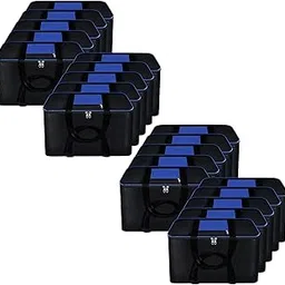 VeleSolv 20-Pack Large Underbed Storage Bags – Moisture-Proof Nylon Organizers with Zippered Closure and Handles, Rectangular, Black (54 x 46 x 28 cm)-picture-13