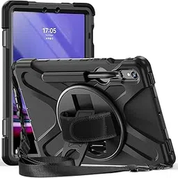ProElite Cover for Samsung Galaxy Tab S9/S8/S7 S9 FE/S10 FE Cover Case, Rugged 3 Layer Armor case cover for Samsung Galaxy Tab S9/S8/S7 11"/ S10 FE/S9 FE 10.9", Hand Grip and Rotating KickStand, Black-picture-20
