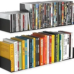 Snazzy Wall Mounted Metal Bookrack Floating Bookshelf, Bookshelves Wall Shelf for Home and Office Wall 24 Inch (Black Matte)-picture-67