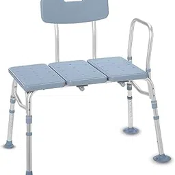 KosmoCare Transfer Shower Bench | Shower Chair with Arms and Back | Bath Tub Transfer Bench | Height Adjustable Transfer Tub Bench | Handicap Shower Seat for Elderly, Seniors image 1