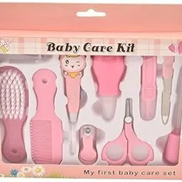 VELLIQUE Baby Care Kit – My First Baby Grooming Set with Comb, Brush, Nail Clipper, Scissors, Nasal Aspirator, Thermometer, and File for Infants & Newborns (Pink)-image-40