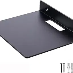 USPOT Metal Small Wall Mounted Shelves,Bluetooth Speaker Stand,Wi-Fi Camera Corner Floating Shelf for Living Room & Bedroom,Home Decor Items Plant Pot mounting Racks [15.5 X12.5Cm] Qty 1 (Black)-picture-29