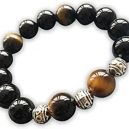 young & forever Gift D'vine Tiger Eye Onyx Healing Beads Yoga Reiki Silver Natural Stone Unisex Spiritual Energy Strand Bracelet for Men/Women/Boys/Girls-picture-43