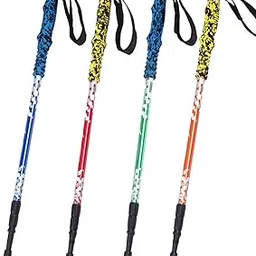 ATORSE Lightweight Trekking Pole Walking Stick Anti Shock Adjustable Camping Green-image-39