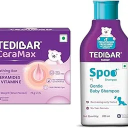 Tedibar Ceramax Bathing Bar,75g x 3 AND Spoo No-Tear Formula baby shampoo 200ml-picture-15