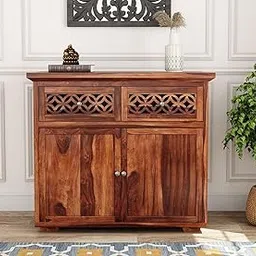 UNITEK FURNITURE Rosewood (Sheesham) Cabinet | Solid Wood Chest of Drawers (Finish Color - Brown Finish, Door Type- Hinged) Cabinet |-image-26