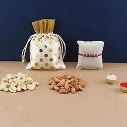 SFU E Com Rakhi With Dry Fruit Potli For Rakshabandhan Gift | Dry Fruit Gift Potli For Brother | Dry Fruits Gift Potli | Rakhi With Dryfruits | 004-picture-39