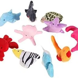 ZOOMELLA 2x 10Pcs Hand Finger Velvet Sea Animals Puppets Kids TOY Preschool Kindergarten-image-50
