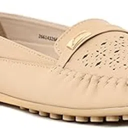 khadim's Sharon Leather Loafers Casual Shoe for Women-picture-26