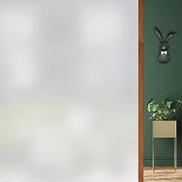 WOOHome Frosted Glass Window Film & Stickers (18 X 48 INCH) Privacy Window Cover for Home & Office - Easy Apply, UV Protection, Decorative Film (Frosted White Opaque Film | 1.5 X 4 SQFT)-picture-20