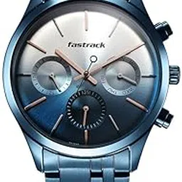 fastrack Men Opulence Quartz Multifunction Multicoloured Dial Stainless Steel Strap Watch for Guys-NS3288QM01/NT3288QM01-picture-44