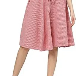 janak Knee Length Cotton Check Skirt-picture-35