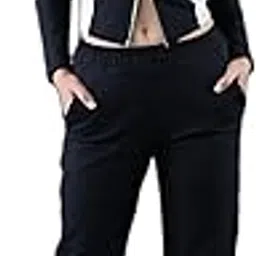 keepfit women's atheleisure co-ord two way zipper up cropped jacket and pant-picture-43