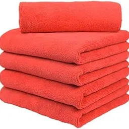 Eco Tone Amazon Brand - Microfiber Cleaning Cloth 5 pcs, Red Color, Thick Lint & Streak-Free Multi -Purpose Wash Cloth/Towel for Kitchen, Car, Bike, Window, Washing and Polishing-image-32