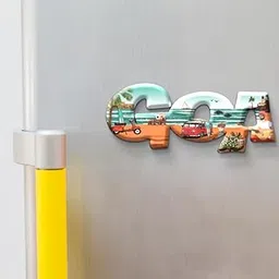 PRINTSY GALLERY Indian State Theme Wooden Fridge Magnet | Goa Souvenir for Travel Lovers, Kitchen & Office Decor, Unique Gifting, Collectible Showpiece for Friends, Family, Tourists-picture-11