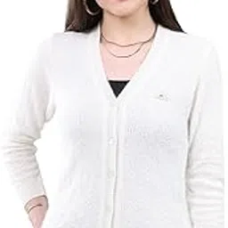 Women Regular Fit Self Designed Pattern V Neck Button Closure Full Sleeve Winter Cardigan| Warm Woolen Buttoned Sweater for Ladies | Stylish Knitted Cardigan for Women's (Pack of 1)-image-24