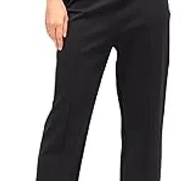 sassafras Black Front Darted High Waisted Pants-picture-37