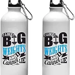 Crazy Sutra Classic Printed Quote Water Bottle/Sipper - 600Ml (ILikeBigWeightsAndICan'tLie_SH)-image-98