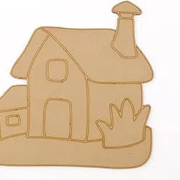 LADUBA ENTERPRISE Wooden House Cottage Laser Cut Shape - Home Sweet Home DIY Craft Cutout Unfinished Wood Blank Village Scene Kids Art Project Fairy Garden-picture-34