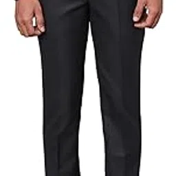 park avenue Men's Poly Wool Blend Structure Pattern Super Slim Fit Flat Front Formal Trouser-picture-24