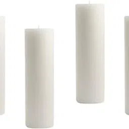 Sapi'S Pure Soy/Wax Unscented Pillar Candles (1.5X4 Inches) for Home Decoration/Diwali/Birthday/Valentines Day/New Year/Christmas/Bedroom/Indoor/Outdoor | 20 Hour | Set of 4 (White)-picture-19