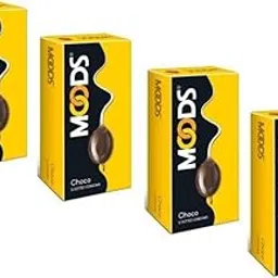 MOODS Choco Condom (12 Sheet Each) Pack of 4 Condom (Set of 4, 48 Sheets)-picture-46