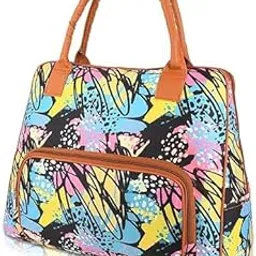 padam-shri Small Travel Bag Lightweight Waterproof Carry Luggage Bag Travel Duffle Handbags Travelling Bag for Women Large Capacity Duffel Bags Multi Print Pattern Front Zip Pocket-picture-14