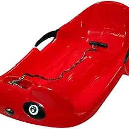 UJEAVETTE Kids Snow Sled Sledge Grass Sand Sliding Downhill Sleigh Girls Gift Red- Sporting Goods- Winter Sports- Sleds & Snow Tubes-picture-10