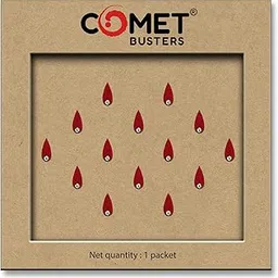 Comet Busters Maroon Tear Drop Velvet Bindis With Stone (7 mm) (BIN1395)-picture-13