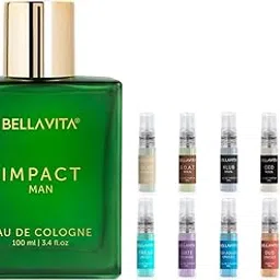 Bella Vita Luxury Men & Women Trial Pack Of 10 X 5Ml Pocket Aerosol s IMPACT MAN Eau De Cologne Perfume-picture-38