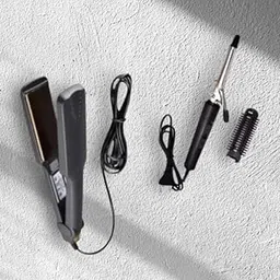 VYNEX Professional Hair Styling Set with Flat Iron, Curling Wand and Brush Attachments, Electric Powered Hair Straightener and Curler Combo for Smooth, Shiny and Frizz-Free Hair – Black-picture-33