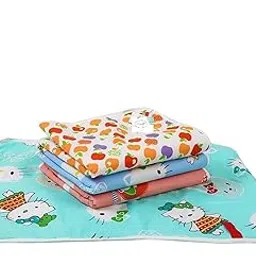 Wearite New Born Baby Waterproof Nappy Changing Mat, Multicolor – Soft, Durable, and Leakproof for Bed (6-12 Months) Pack of 4 – Ideal for Diaper Changing & Baby Care-picture-42